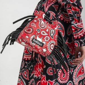BOLSO TIPO SACO CON FLECOS ESTAMPADO PAISLEY - Imagen 3