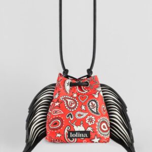 BOLSO TIPO SACO CON FLECOS ESTAMPADO PAISLEY - Imagen 4