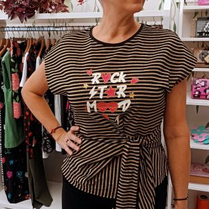 CAMISETA "ROCK STAR MOOD" RAYAS