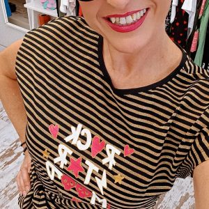 CAMISETA "ROCK STAR MOOD" RAYAS - Imagen 2