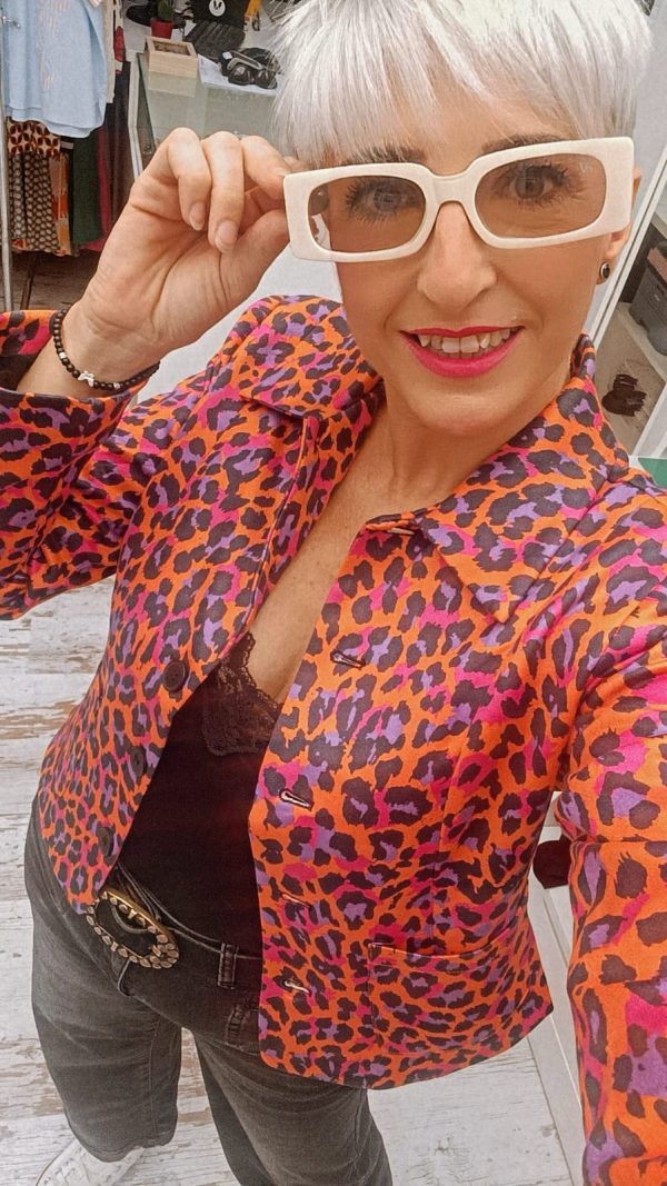 CHAQUETA "I'M FELINA" NARANJA