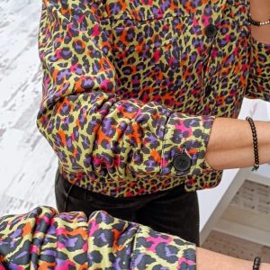 CHAQUETA "I'M FELINA" FLÚOR Y MORADO - Imagen 2
