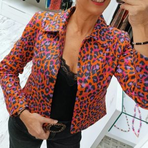 CHAQUETA "I'M FELINA" NARANJA - Imagen 3