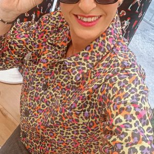 CHAQUETA "I'M FELINA" FLÚOR Y MORADO - Imagen 4