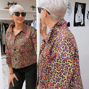 CHAQUETA "I'M FELINA" FLÚOR Y MORADO - Imagen 5