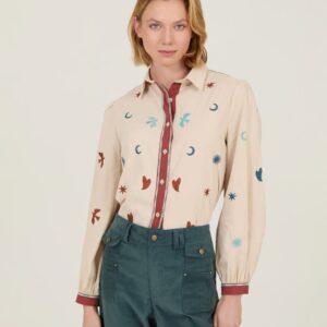 BLUSA ALGODÓN MOTIVOS BORDADOS