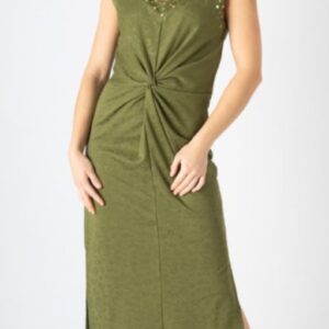 VESTIDO VERDE SUTIL ANIMAL PRINT - Imagen 4