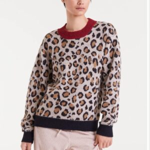 JERSEY JACQUARD CON ESTAMPADO MINI LEOPARD