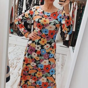 VESTIDO MIDI FLORES